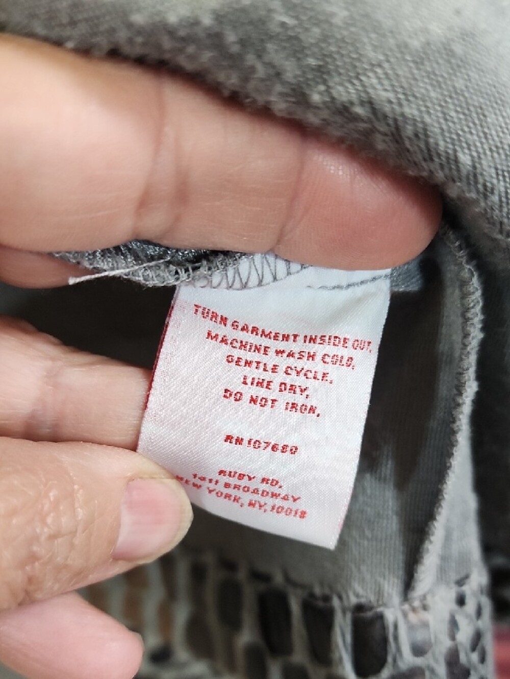 Ruby Rd. Gray Croc-Print Zip Jacket - Picture 5 of 7